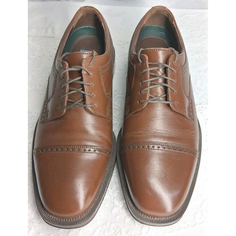 Florsheim Comfortech Men 8.5D Brown Leather Loafer Business Dress Shoes Wedding